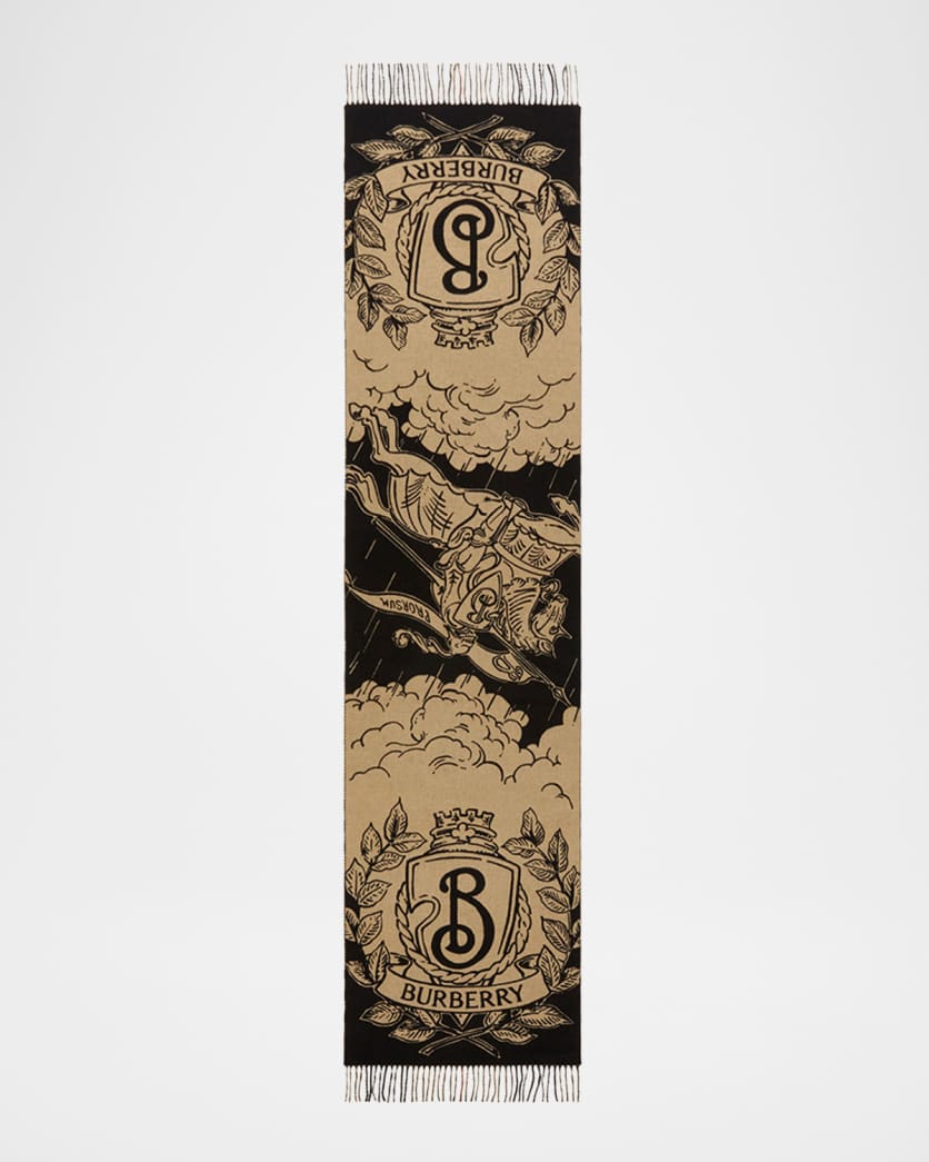 Stormy Knight Reversible Jacquard Check Cashmere Scarf