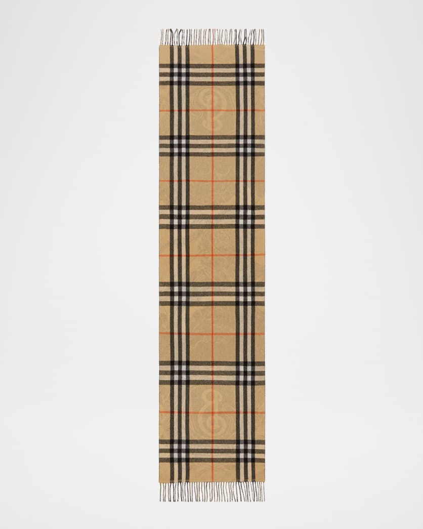 Stormy Knight Reversible Jacquard Check Cashmere Scarf