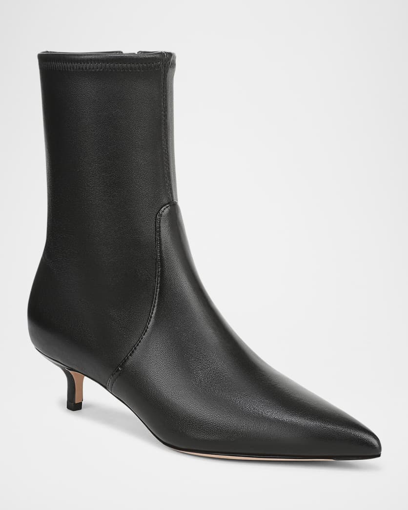 Lisa Stretch Leather Booties