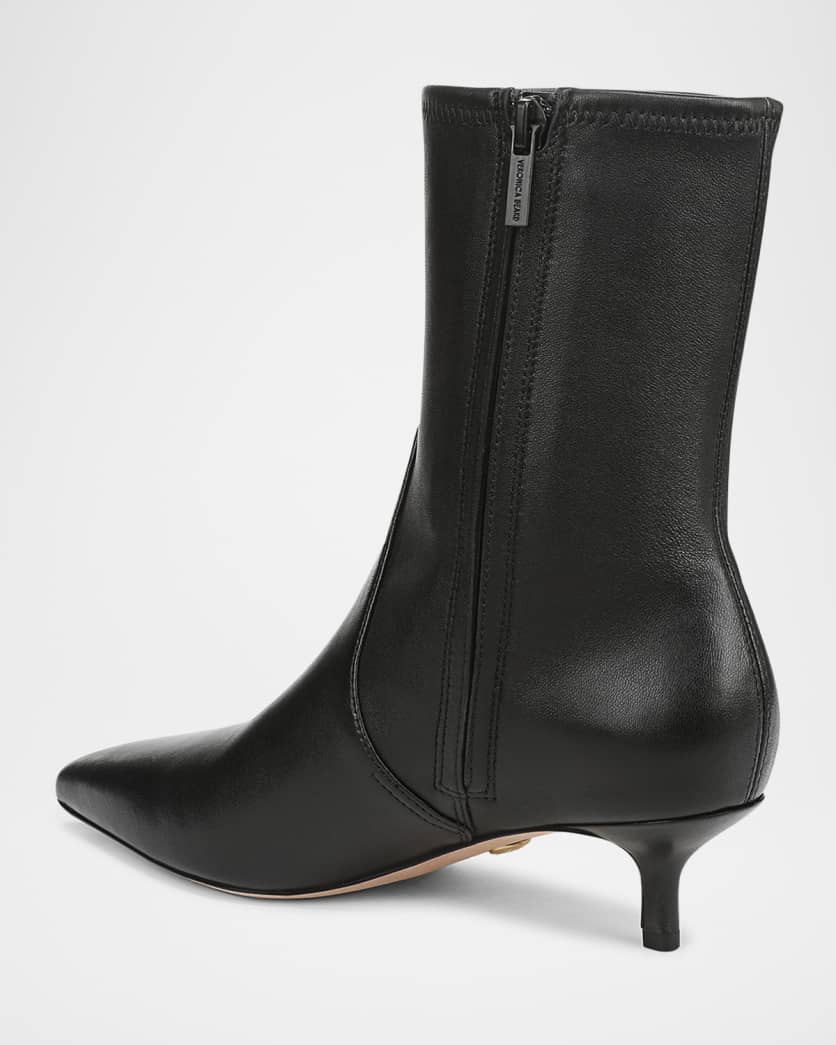 Lisa Stretch Leather Booties