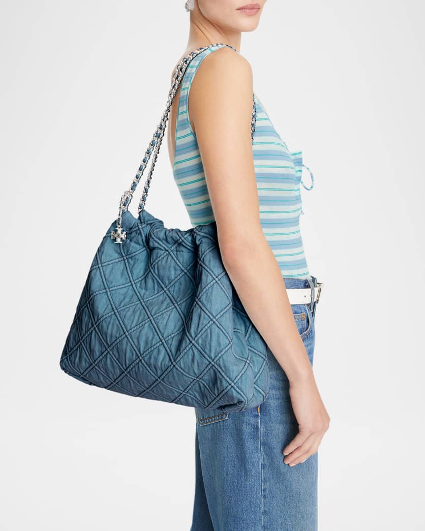 Fleming Soft Denim Hobo Bag