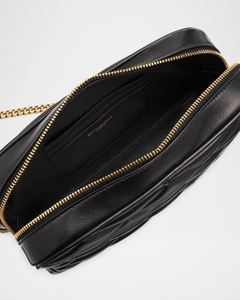 Mini Camera Bag in Quilted Leather