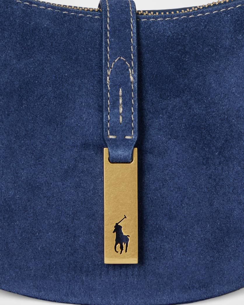 Polo ID Small Suede Shoulder Bag