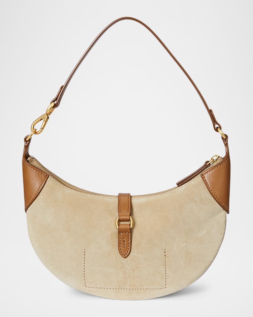 Polo ID Small Suede and Leather Shoulder Bag