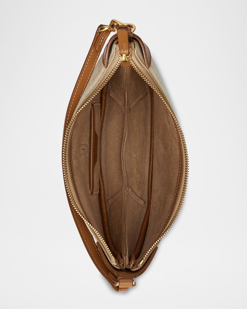 Polo ID Small Suede and Leather Shoulder Bag