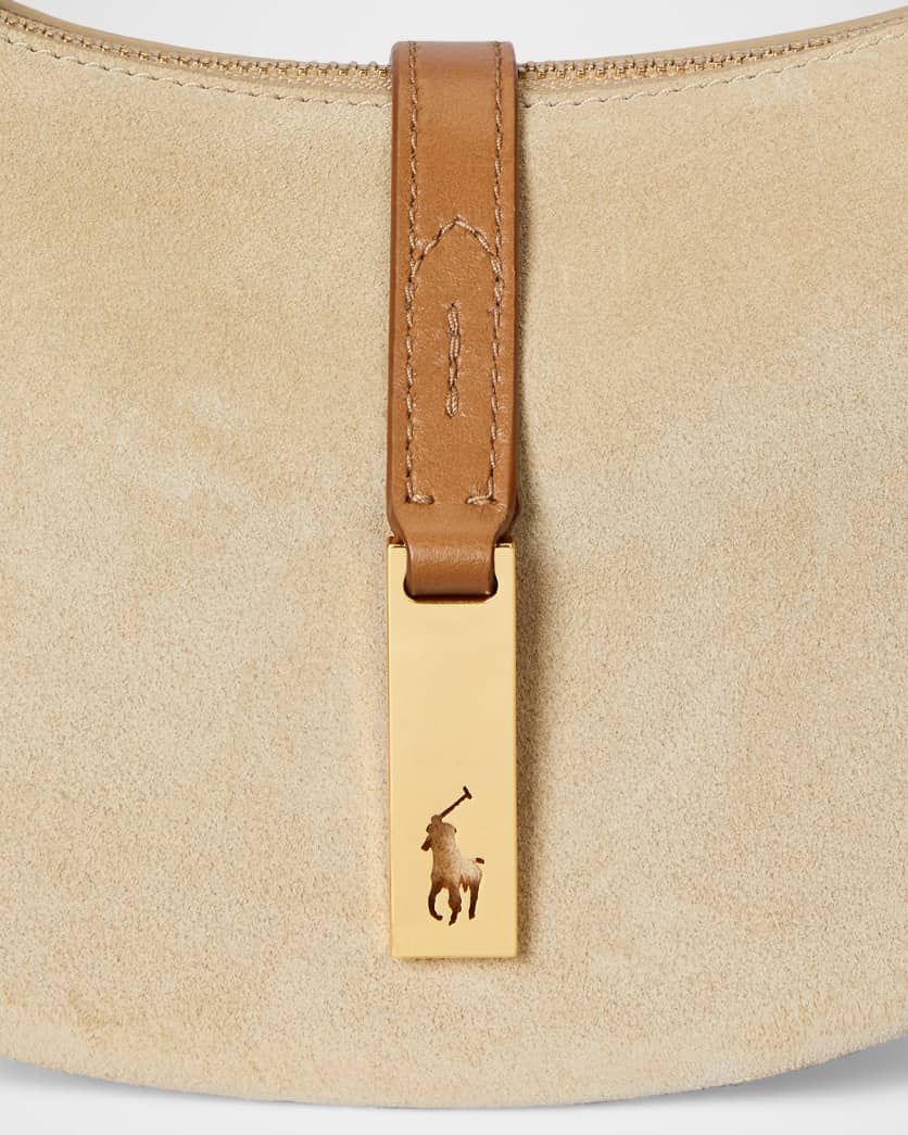 Polo ID Small Suede and Leather Shoulder Bag