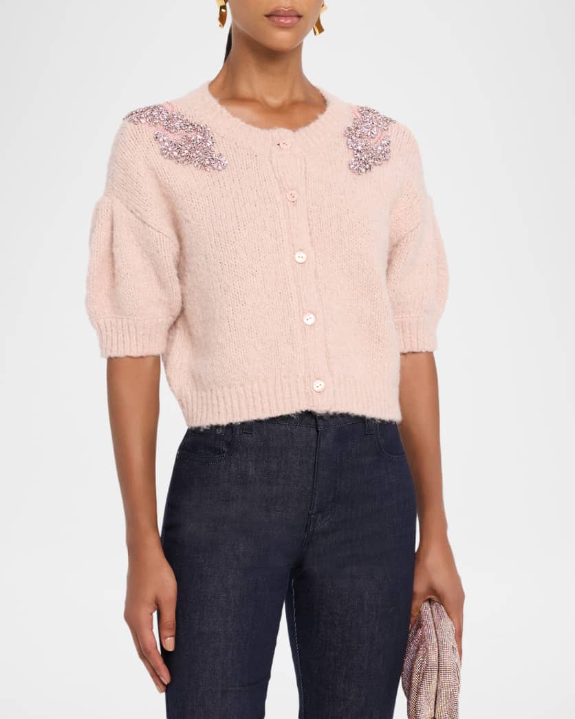 Millicent Embellished Short-Sleeve Cardigan