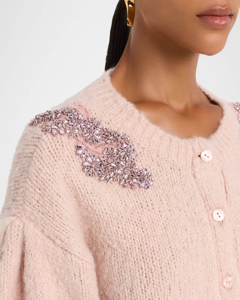 Millicent Embellished Short-Sleeve Cardigan