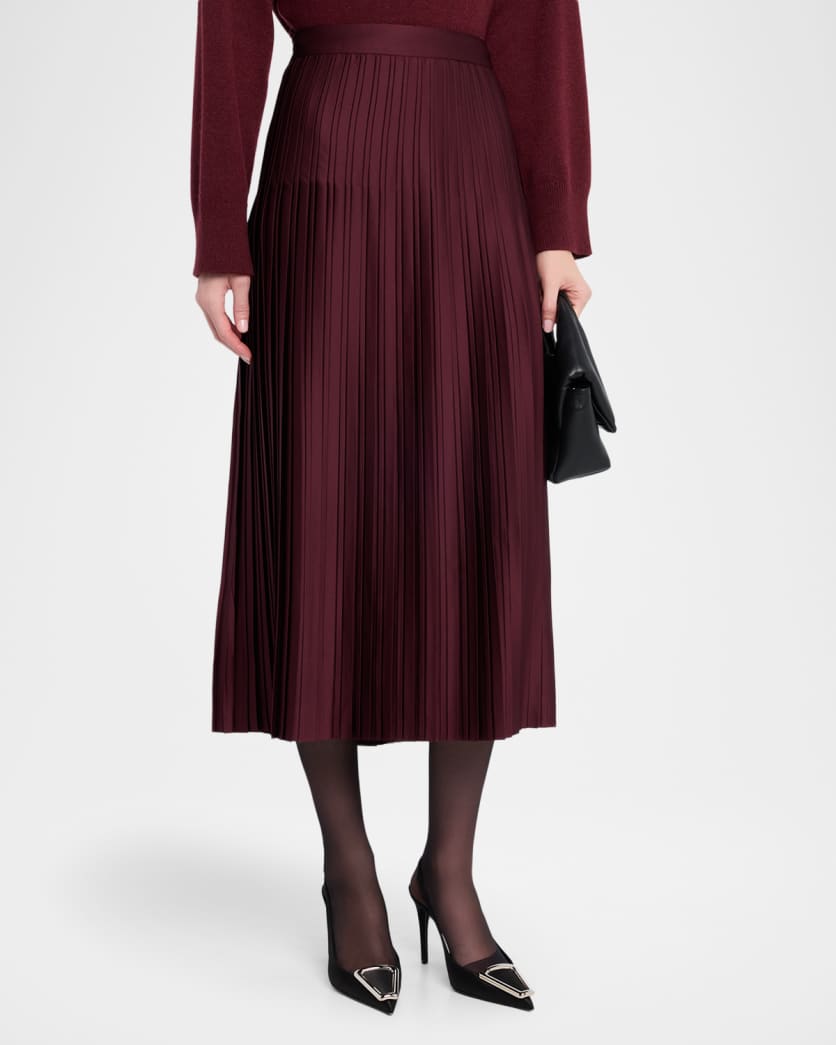 Savannah Pleated Midi Skirt