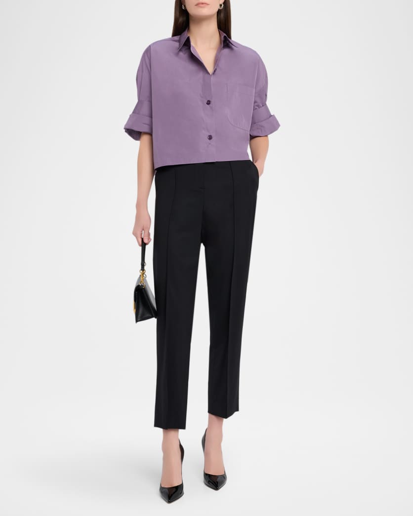 Next Ex Cropped Shirt in Super Compact Poplin