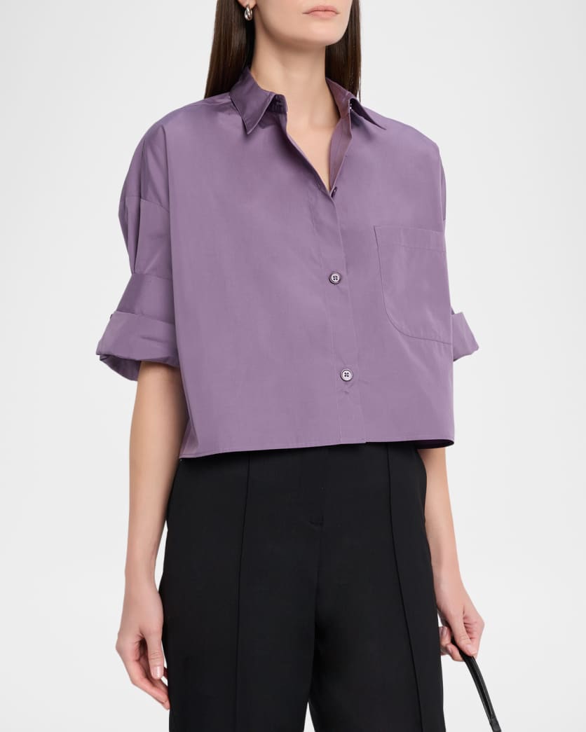 Next Ex Cropped Shirt in Super Compact Poplin