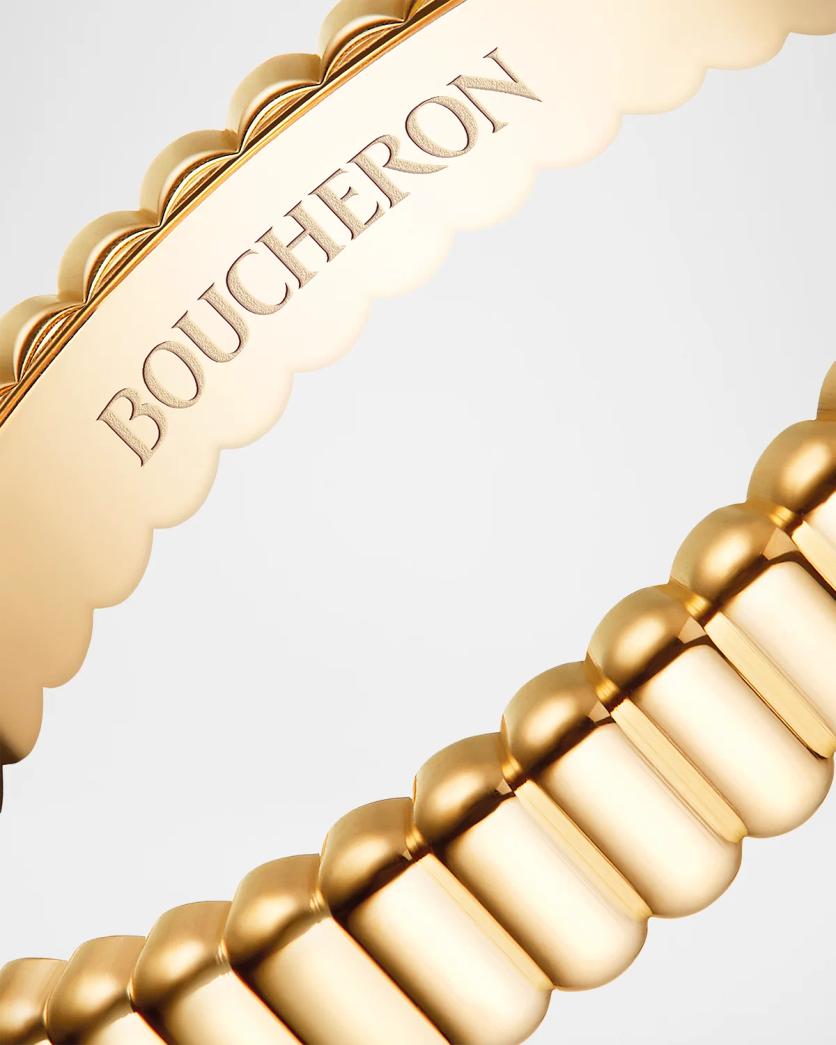 Boucheron Grosgrain 18K Yellow Gold Wedding Band, Size EU 61 | Neiman ...