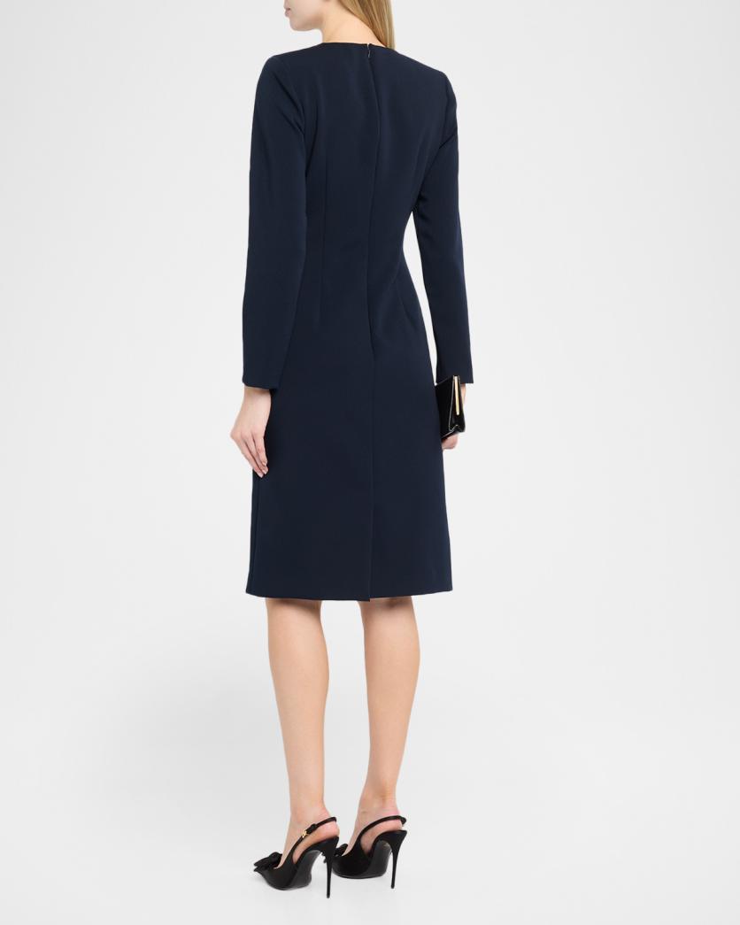 Rickie Freeman for Teri Jon Sequin Floral Applique Crepe Dress | Neiman ...