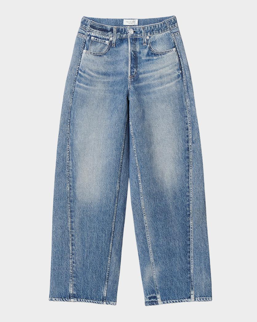 rag & bone rb Miramar Mallow High-Rise Wide-Leg Jeans | Neiman Marcus