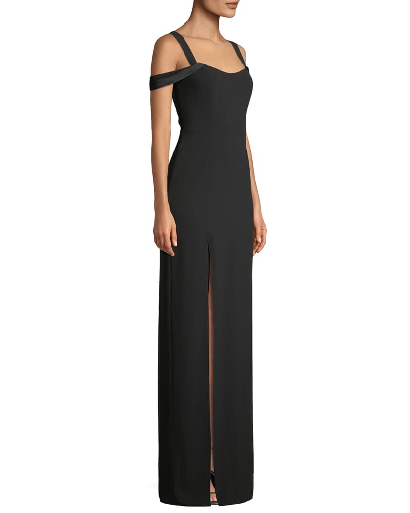 Halston heritage cold shoulder dress hotsell