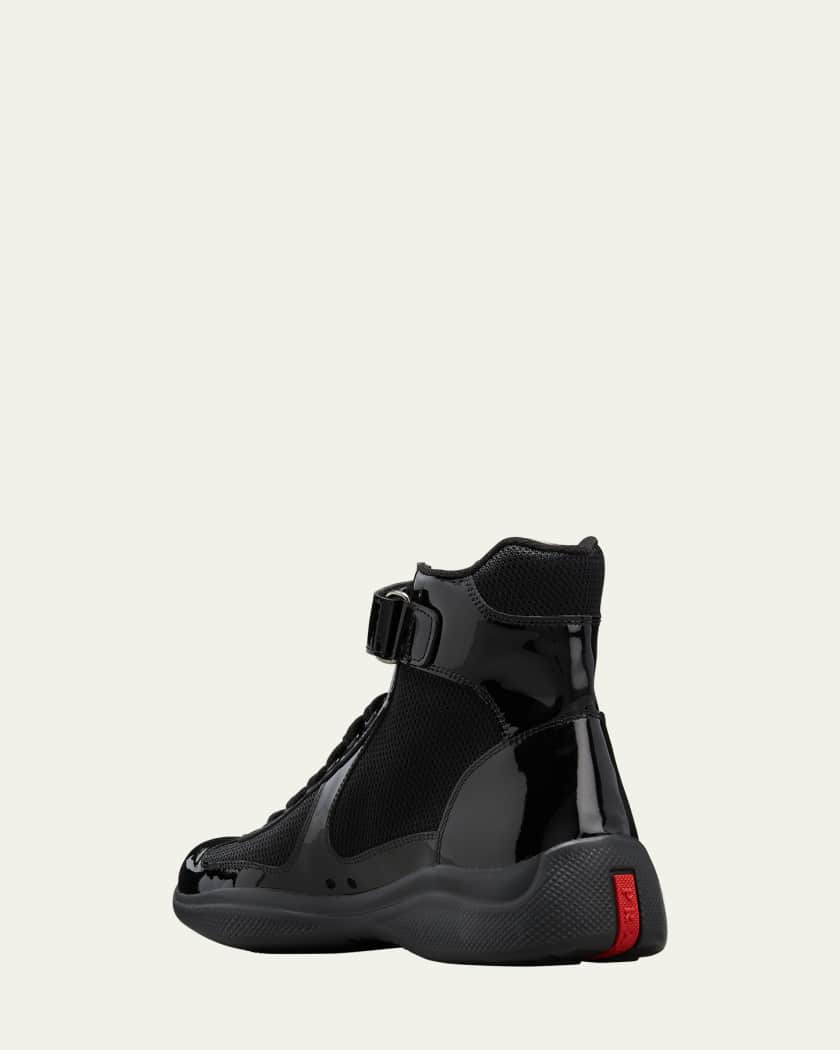 Prada Men's America's Cup Patent Leather High-Top Sneakers - Bergdorf  Goodman