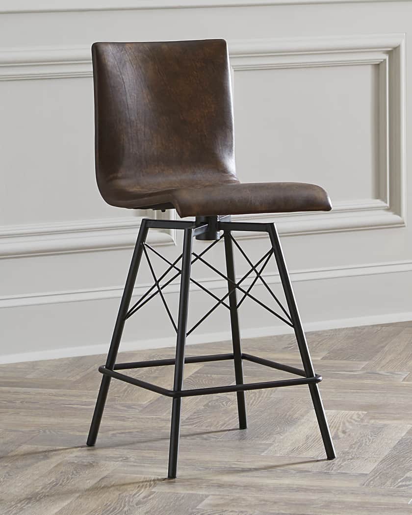 Four Hands Tiago Leather Counter Stool Neiman Marcus