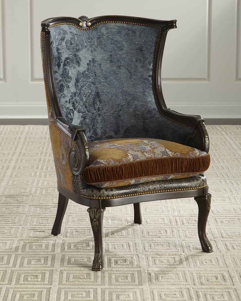 Massoud Dominick Wing Chair Neiman Marcus