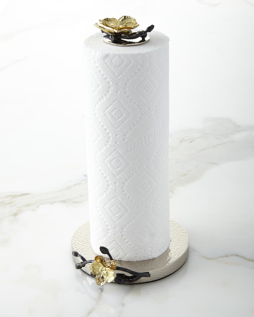 Gold Orchid Paper Towel Holder