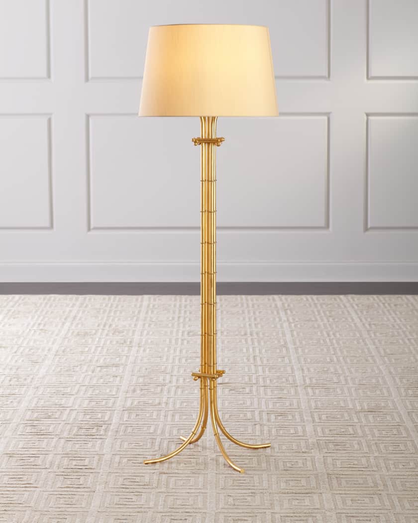 Gold bamboo table lamp on sale