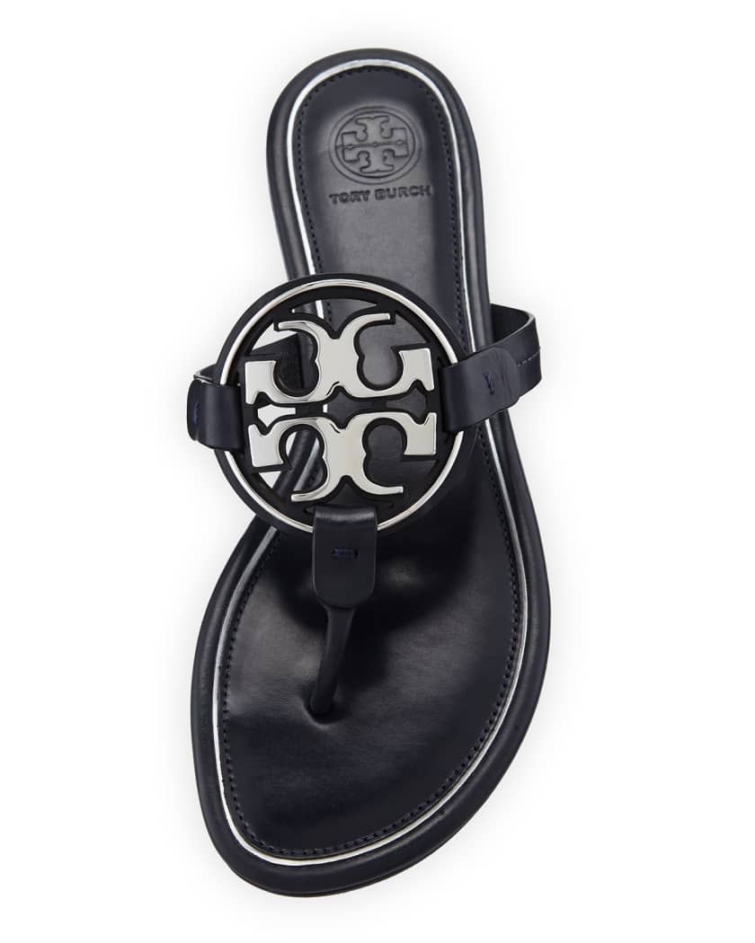 Tory burch miller sandals metal logo hotsell