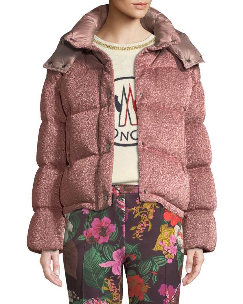Moncler caille metallic online puffer coat