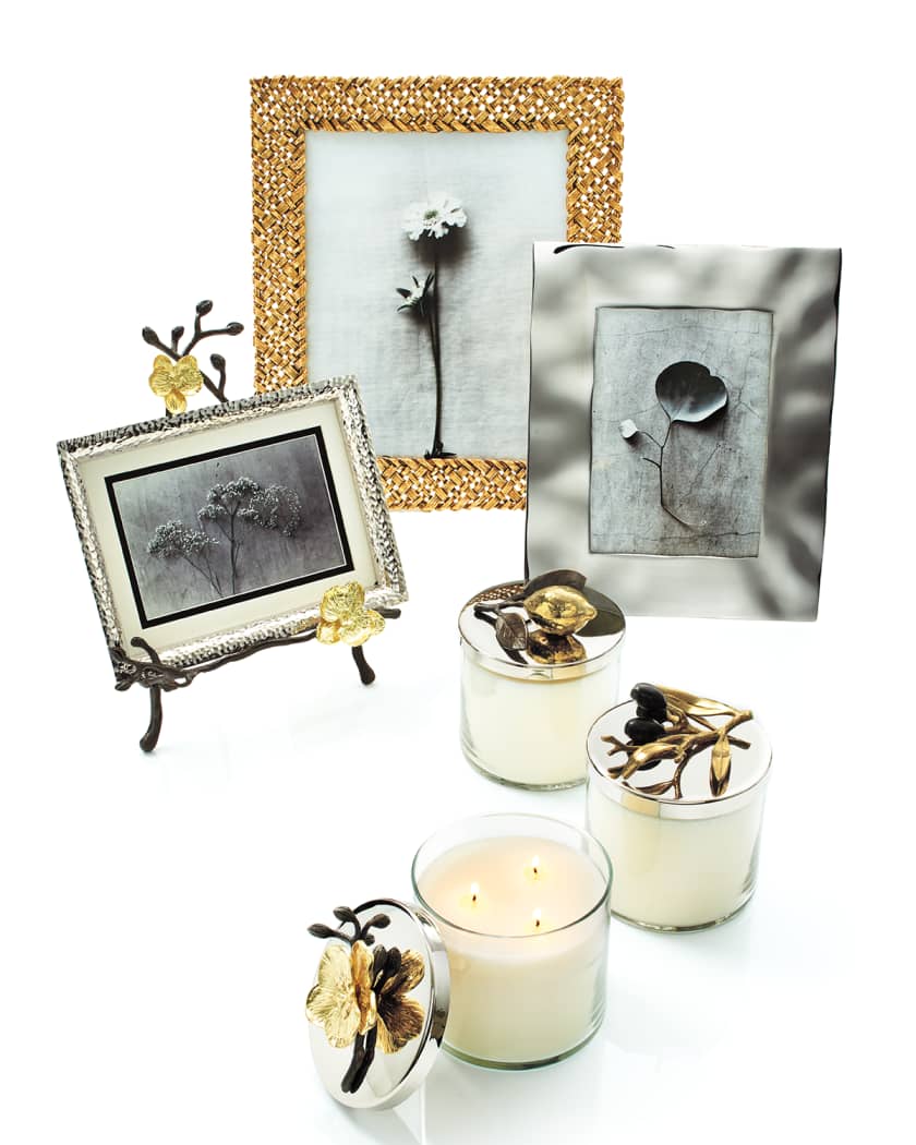 Gold Orchid Easel Picture Frame