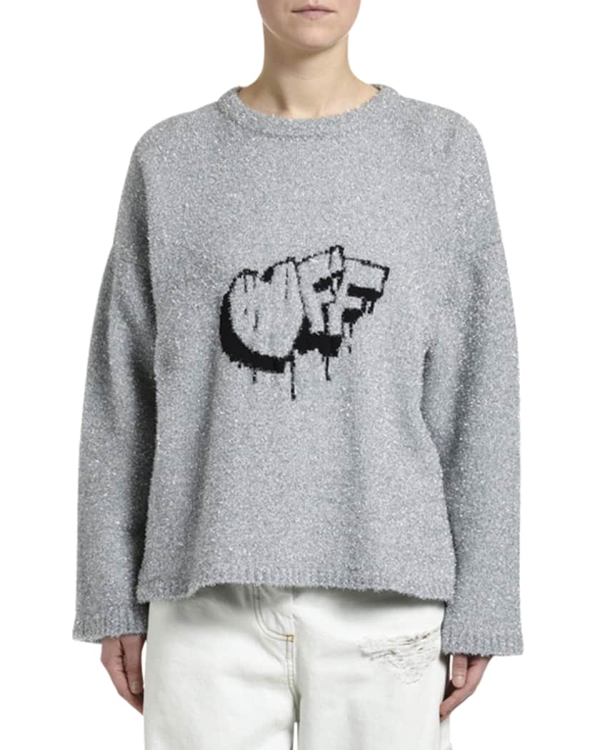 Off white sales fuzzy sweater