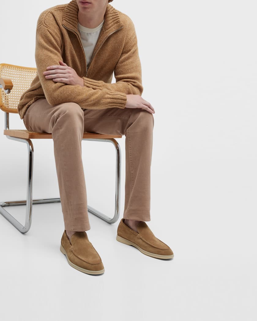 Loro piana summer walk suede loafers store