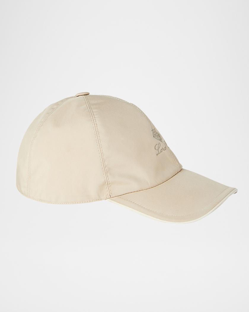 Loro Piana Storm System Cashmere Baseball Cap NWT Ivory White Baseball Cap Microfiber - Storm System® Tonal Desert Dunes  main image 4