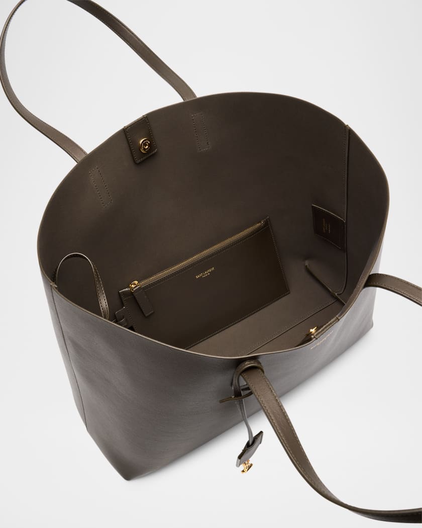 Shopping Bag East-West Tote in Smooth Leather