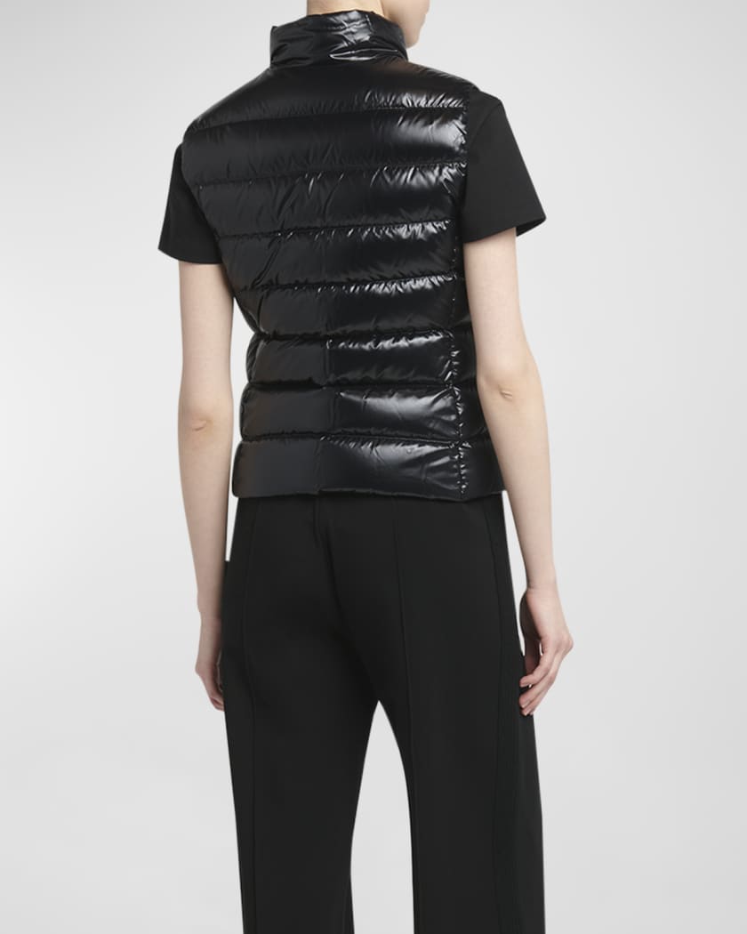 Moncler ghany shiny quilted puffer vest outlet