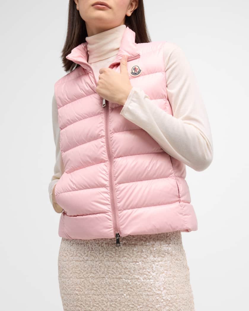 Ghany shiny online quilted puffer vest