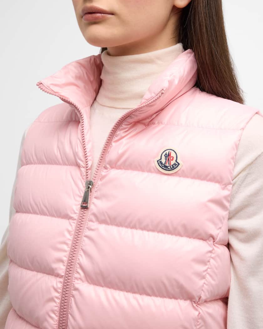 Ghany shiny quilted puffer vest discount