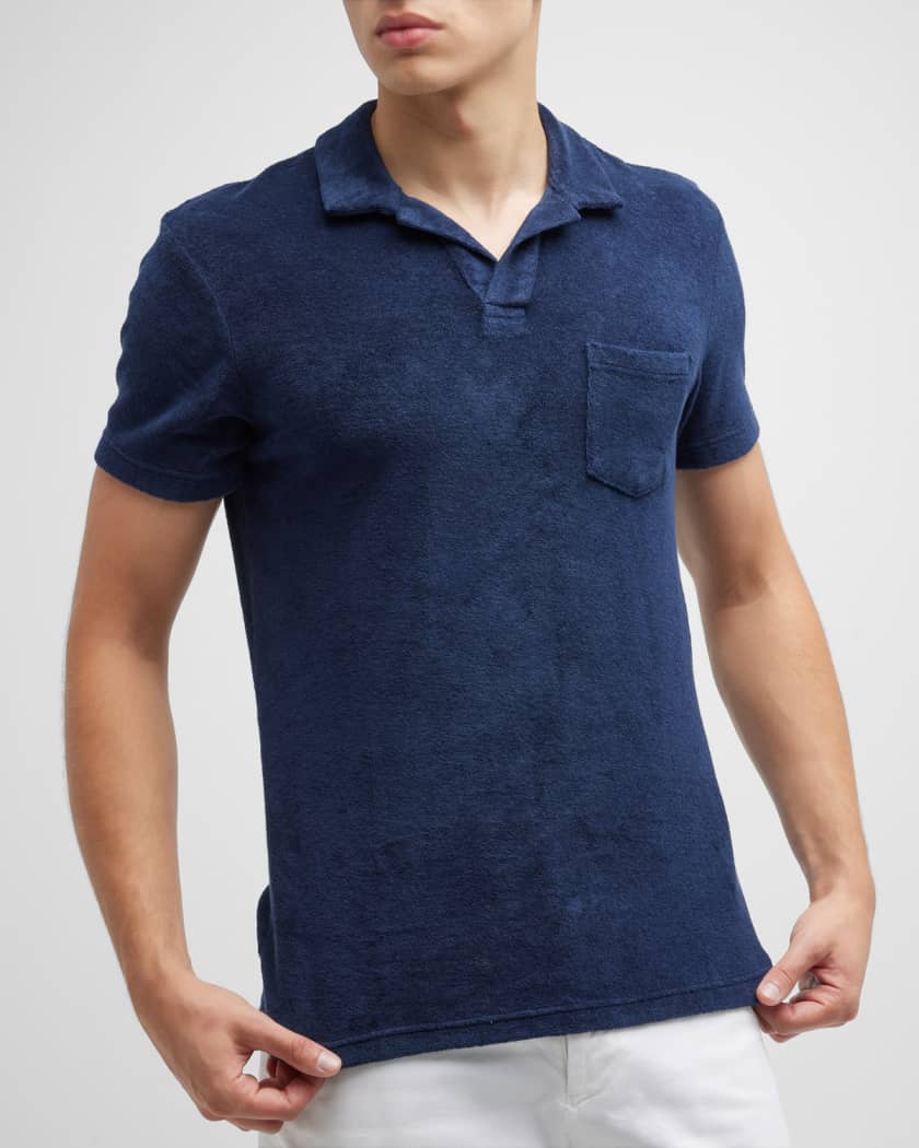 Towelling polo shirt online