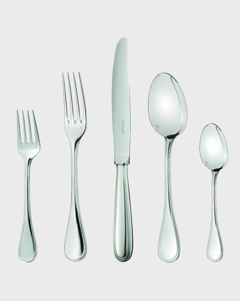 カトラリー(スプーン等) Christfle SALAD FORK & SPOON PERLES Christofle Perles 2 Salad Fork | Neiman Marcus