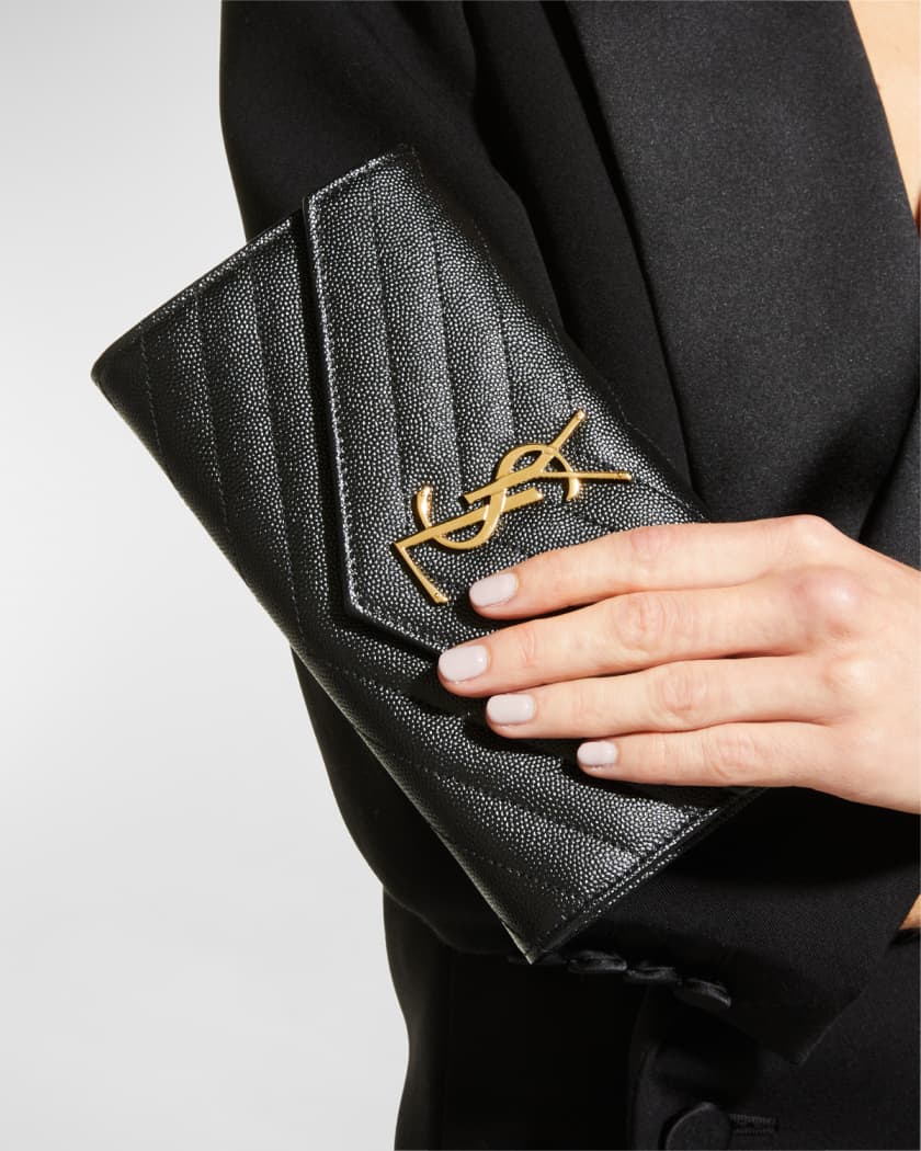 Ysl monogram flap wallet hot sale