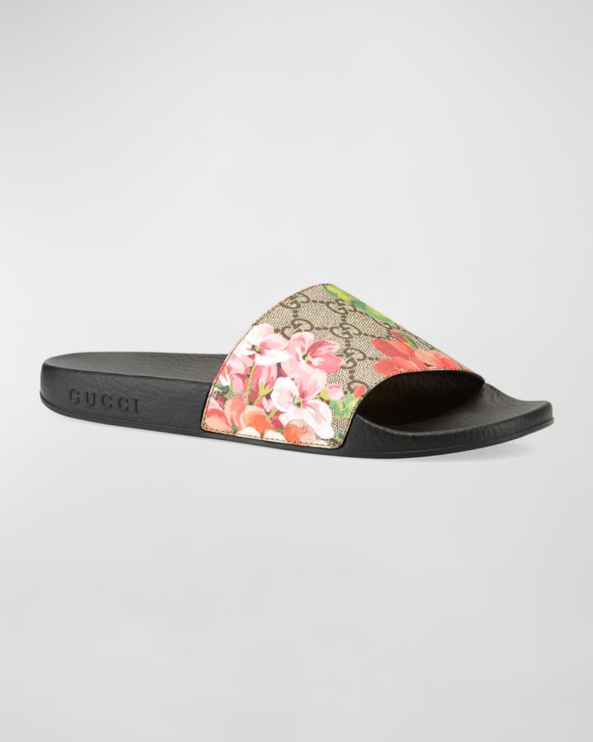 Gucci GG Blooms Supreme Slide Sandals - Farfetch