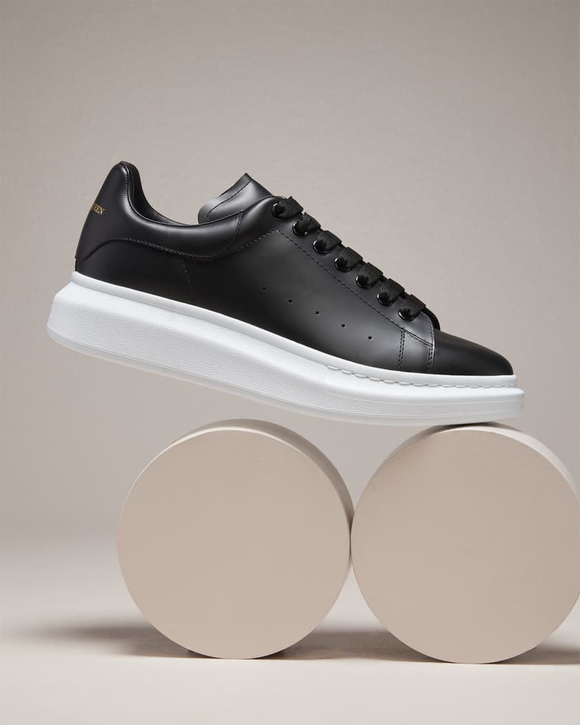 Alexander McQueen Men's Oversized Leather Sneakers