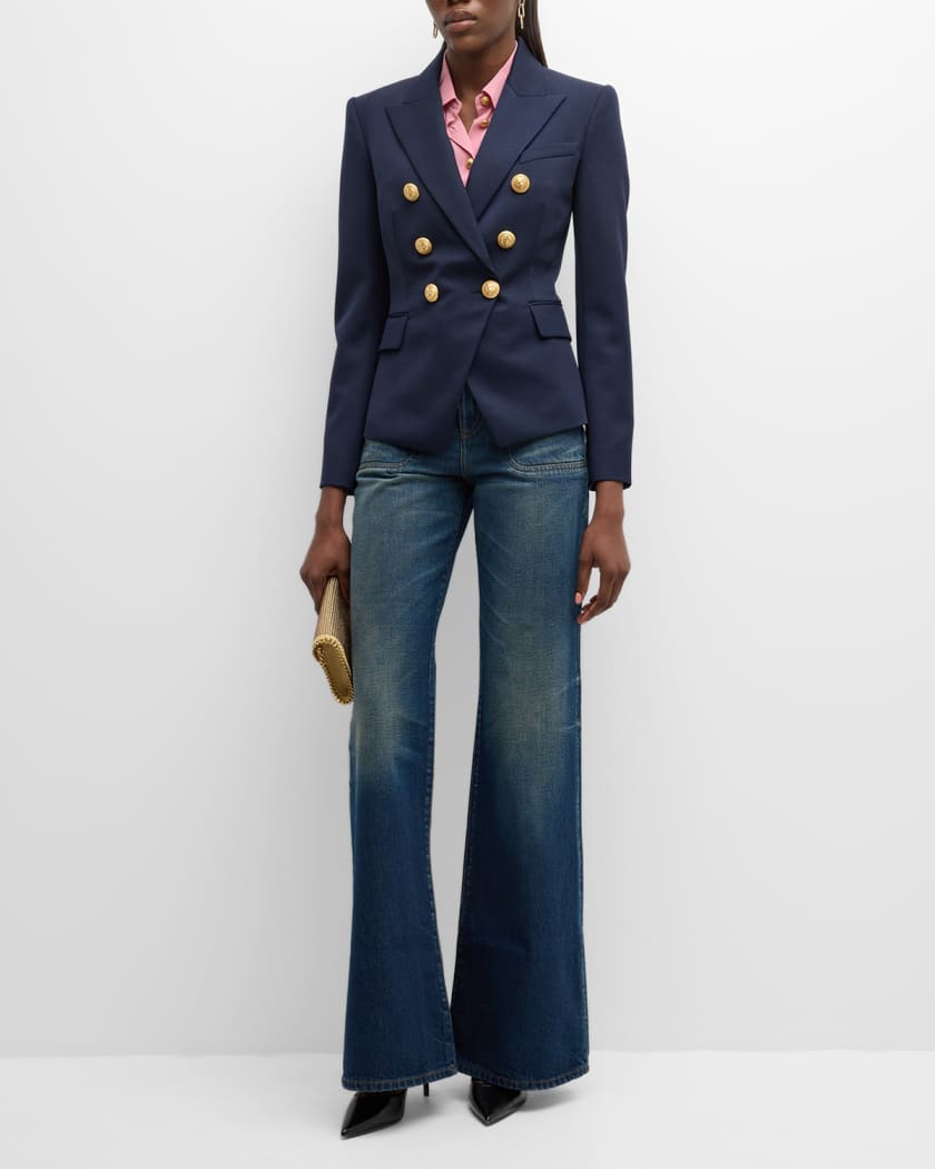 Balmain Classic Double Breasted Blazer Neiman Marcus