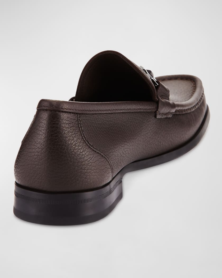 FERRAGAMO Grandioso Gancini Bit Leather Loafers