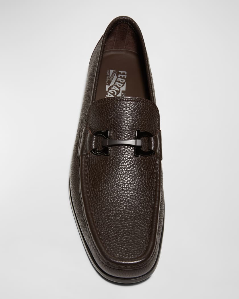 Men's Grandioso Grained Calfskin Gancini Loafer