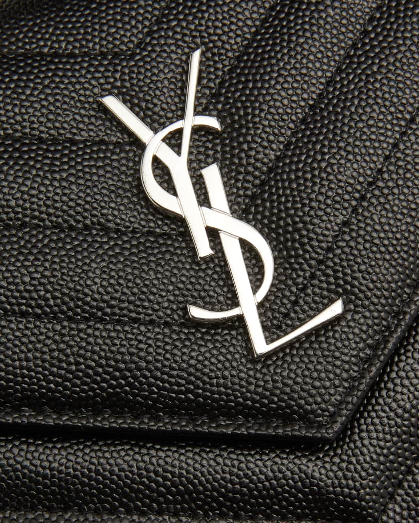 Saint Laurent Grain de Poudre Envelope Wallet on Chain