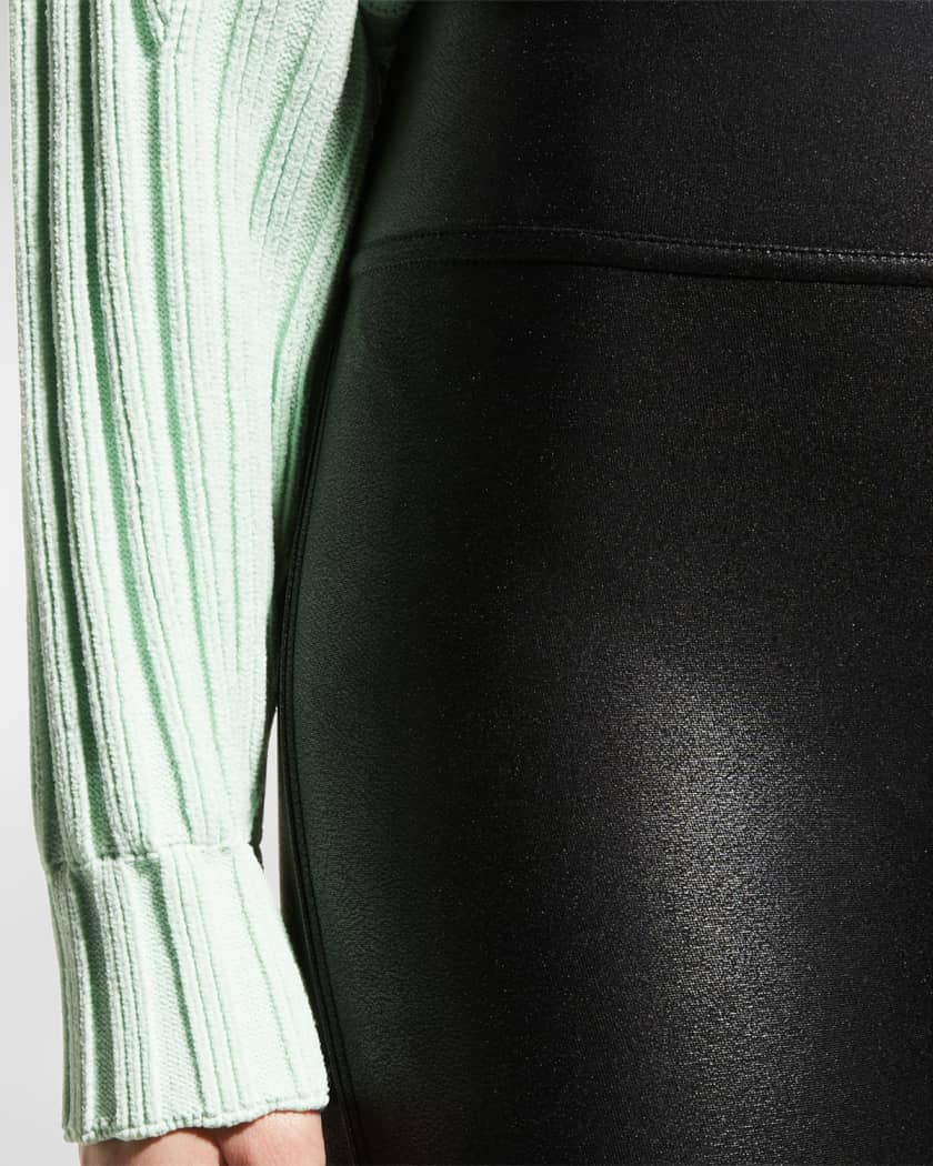Zara Dark Green Faux Leather Leggings  Leather leggings, Faux leather  leggings, Zara