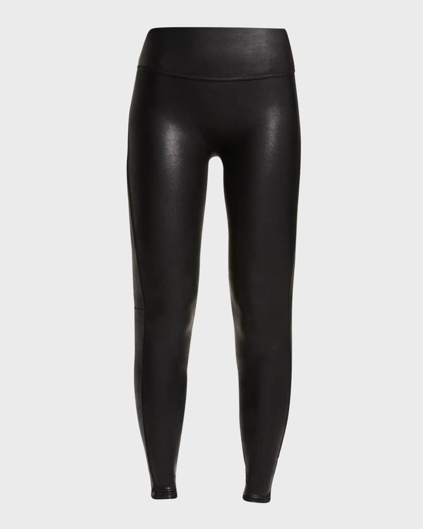 Spanx Ready-to-Wow& Faux-Leather Leggings, Black, Women's, L, Pants & Shorts Leather & Faux Leather Leggings