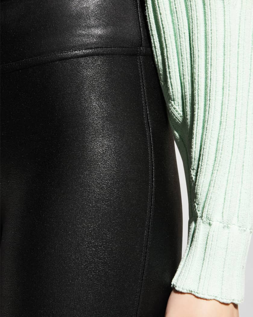 Zara Dark Green Faux Leather Leggings  Leather leggings, Faux leather  leggings, Zara