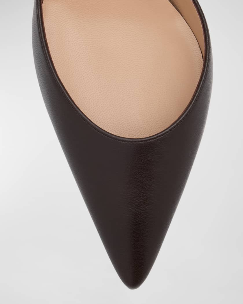 Carolyne Leather Low-Heel Slingback Pump