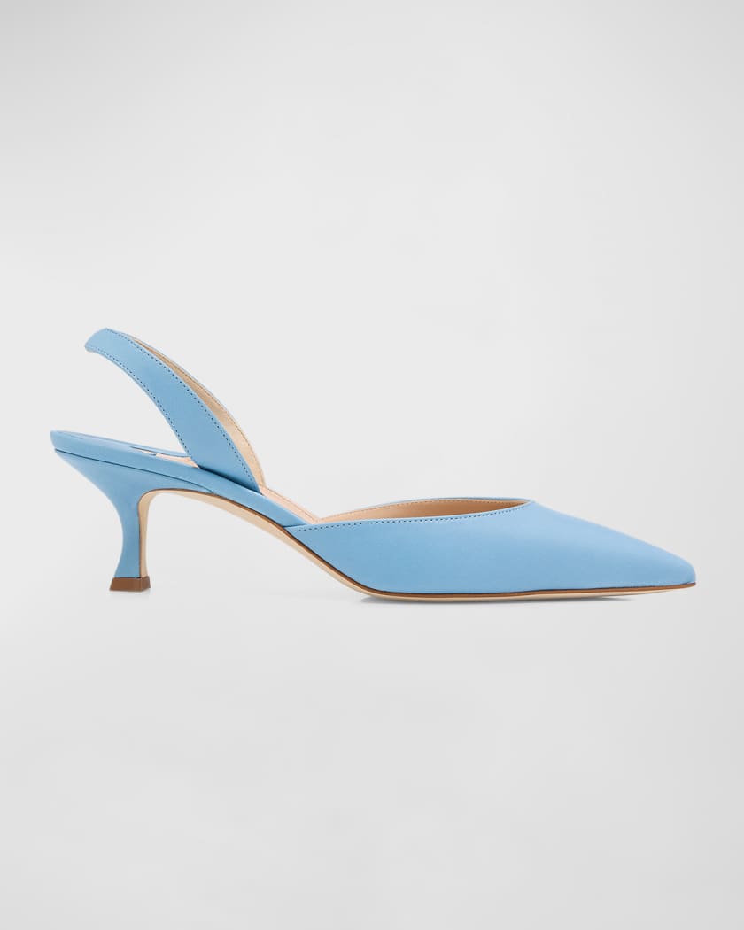Carolyne Leather Low Heel Slingback Pump