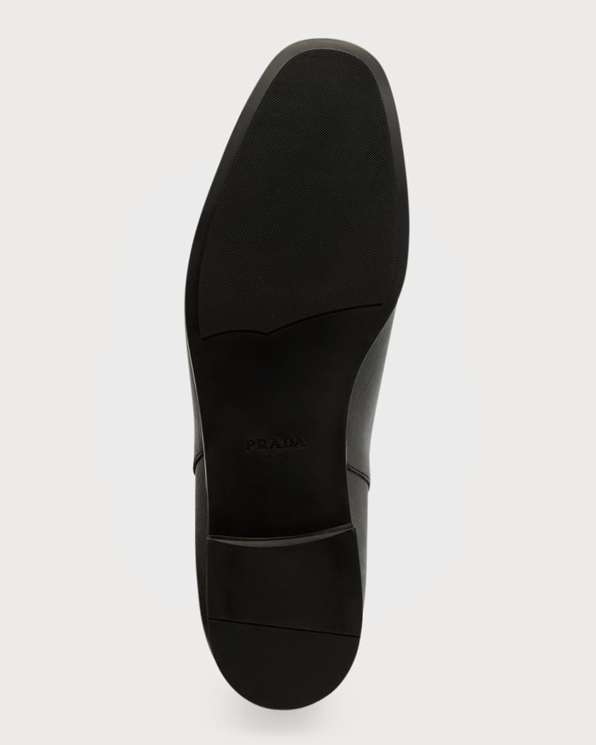 Prada Saffiano Leather Chelsea Boots Neiman Marcus