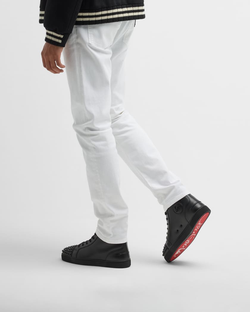 Christian Louboutin Men s Lou Spikes High Top Sneakers Neiman Marcus
